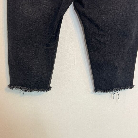 NWT | Material Girl Distressed Black Denim Bermuda Shorts - Raw Hem | Sz 3 - Picture 5 of 5